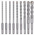 thumbnail image 1 of Brocas para hormigón, 9 piezas (5 mm ~ 16 x 160 mm), brocas para baldosas, brocas de impacto eléctricas SDS-plus para perforadoras, brocas cruzadas, ladrillos, piedra, natura, 1 of 5