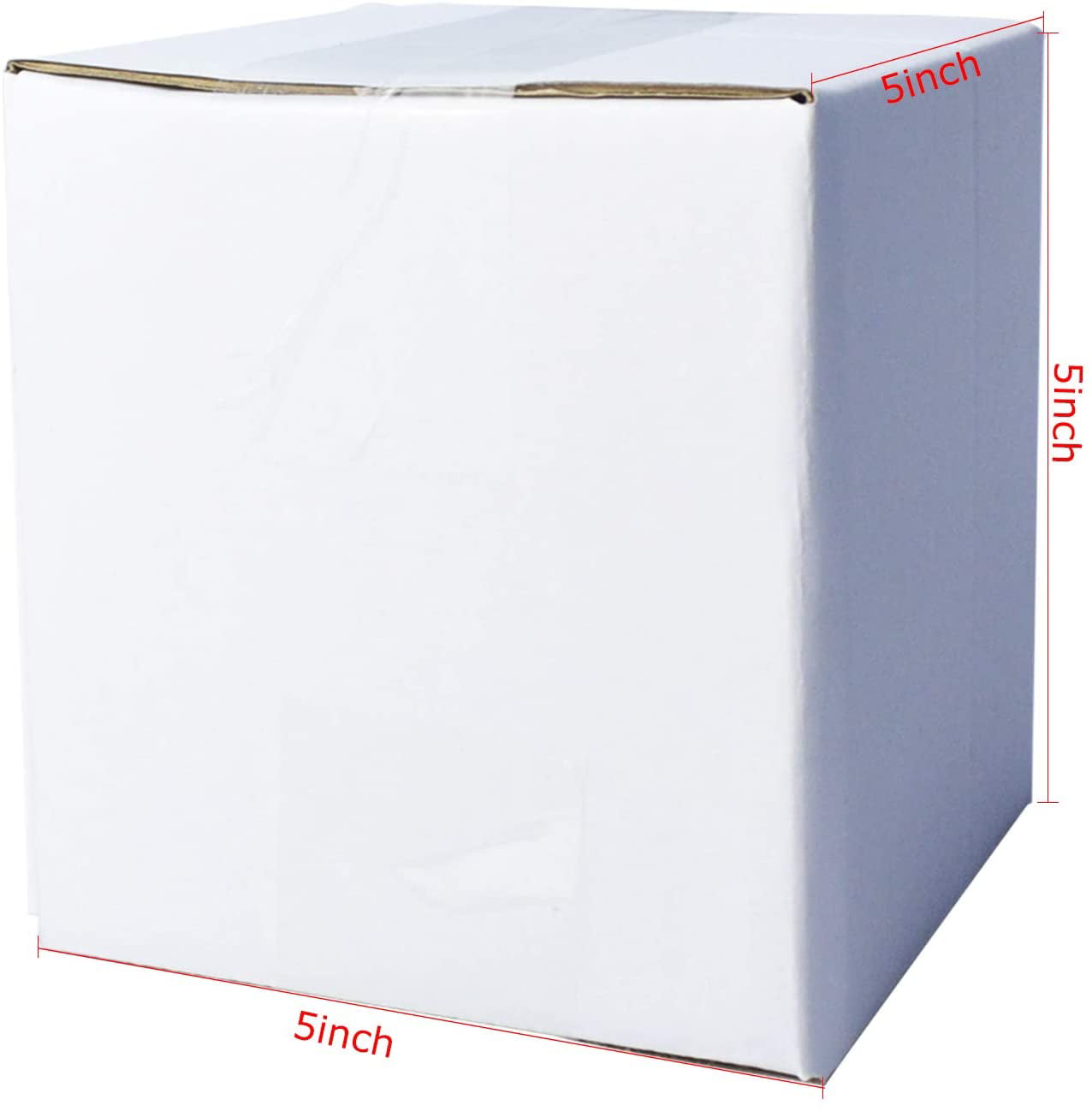 Deviazi 5x5x5 Inches White Shipping Boxes Pack of 25 Small Corrugated Cardboard Box for Mailing Packing 