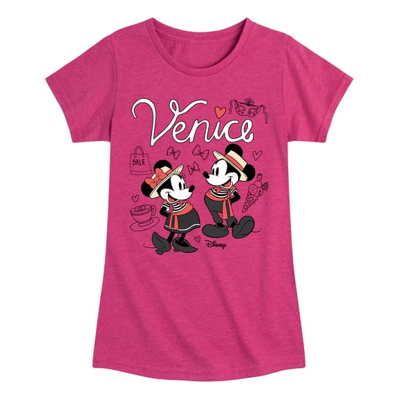 Disney - Mickey & Friends - Mickey & Minnie - Venice - Toddler And Youth Girls Short Sleeve Graphic T-Shirt