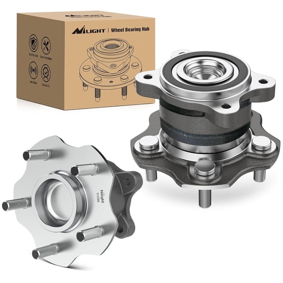 Nilight Rear Wheel Hub Bearing Assembly for Nissan Altima 2007-2014 2015 2016 2017 2018, Murano 2015-2016, Maxima 2009-2019, Pathfinder 2013-2019, Infiniti JX35, FWD 5 Lugs-512388 2Pack