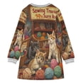 thumbnail image 2 of YAZAOO Little Girls Long Sleeved Hoodie A Dresses Kittens Playing with Colorful Yarn Classical Creative Pattern, 2 of 4