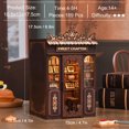 thumbnail image 7 of DIY Christmas Book Nook Miniature Kit Wood Bookends Building Model 3D Wooden Puzzle LED Bookend Model, 7 of 7