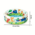 thumbnail image 2 of PEACNNGCute Dinosaur Themed Inflatable Circular Swimming Pool  Durable PVC Material  Equipped with Home Entertainment Accessories  Inflatable Swimming Pool  Vivid Dinosaur And Plant Desig, 2 of 6