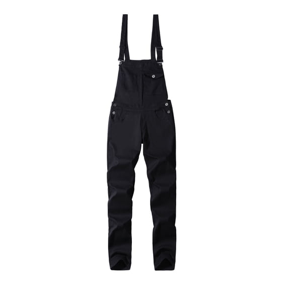 CONZONE Mens Denim Romper Sleeveless Loose Fit Jumpsuits Solid Color One Peice Bib Overalls With Pocket