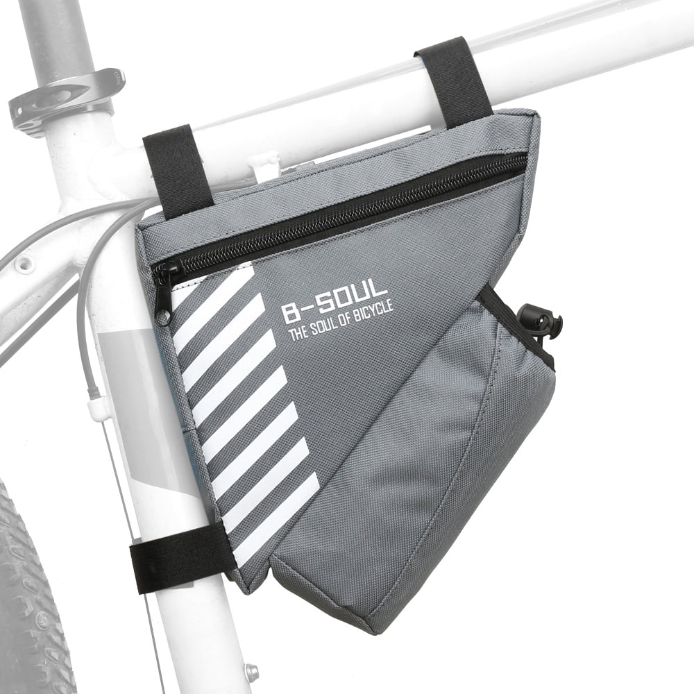 Bike Triangle Bag w/Water Bottle Pocket MTB Cycling Bicycle Frame Top Tube Pack 