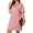 01-Red Pink, variant on Daystry Women's Striped Fashion V Neck Loose Short Sleeve T Shirt Dress with Pocket for Women