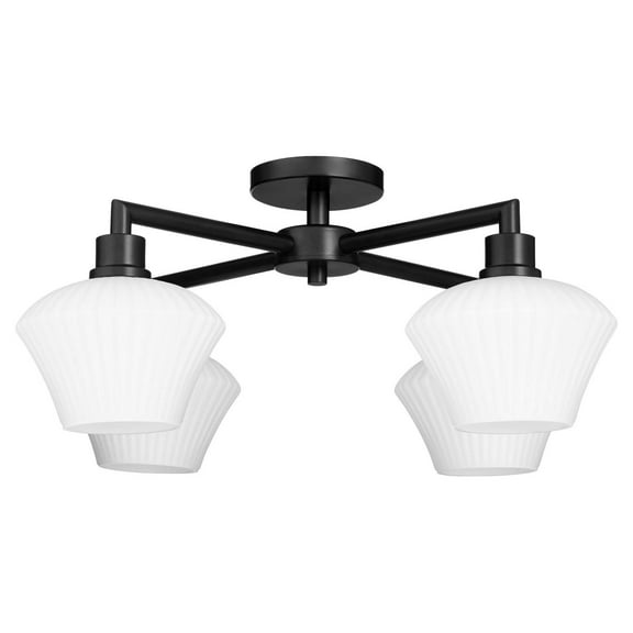 Quorum International 3221-26-59 Wallinger 4 Light 26" Wide Flush Mount Ceiling Fixture -