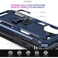 thumbnail image 6 of 3-in-1 Entronix Heavy Duty Case Bundle for iPhone 16 Plus, Shockproof Rugged Cover with Rotating Holder Ring and 2 Clear Tempered Glass Screen Protectors, Navy, 6 of 8