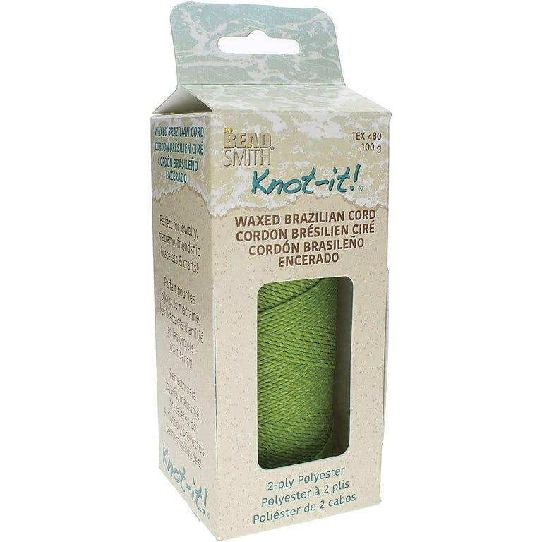 Knot-It Waxed Brazilian Polyester Cord METALLIC SILVER
