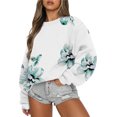 thumbnail image 1 of 2023 Chandail en Molleton Mode pour Femmes 50 % de Réduction Liquidation Col Rond Imprimé Chandail Ample à Capuche Manches Longues, 1 of 5