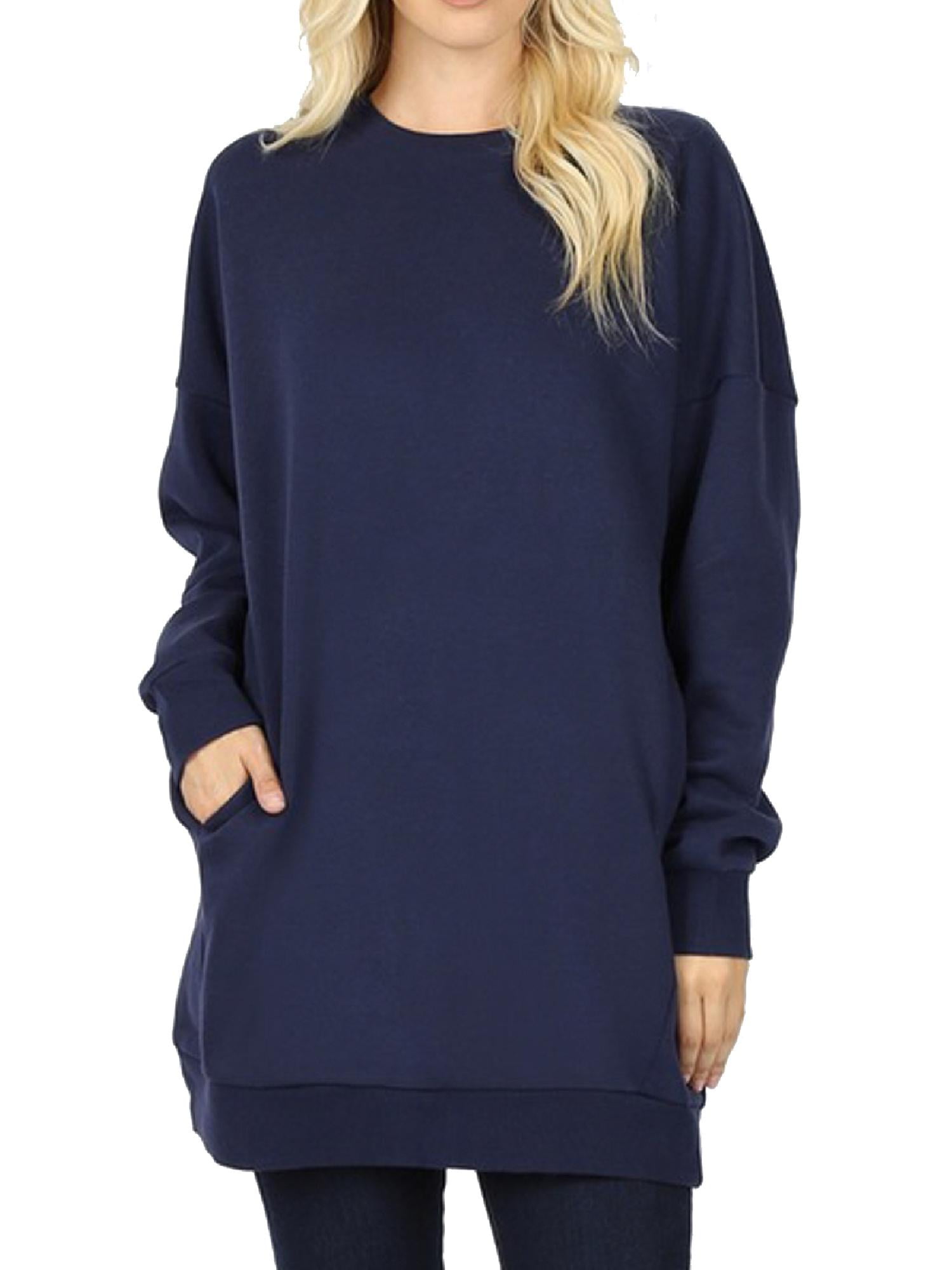 Made by Olivia - Made by Olivia Women's Casual Oversized Crew Neck ...
