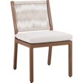 thumbnail image 3 of Afuera Living Cream Outdoor Patio Dining Side Chair (Set of 2), 3 of 10