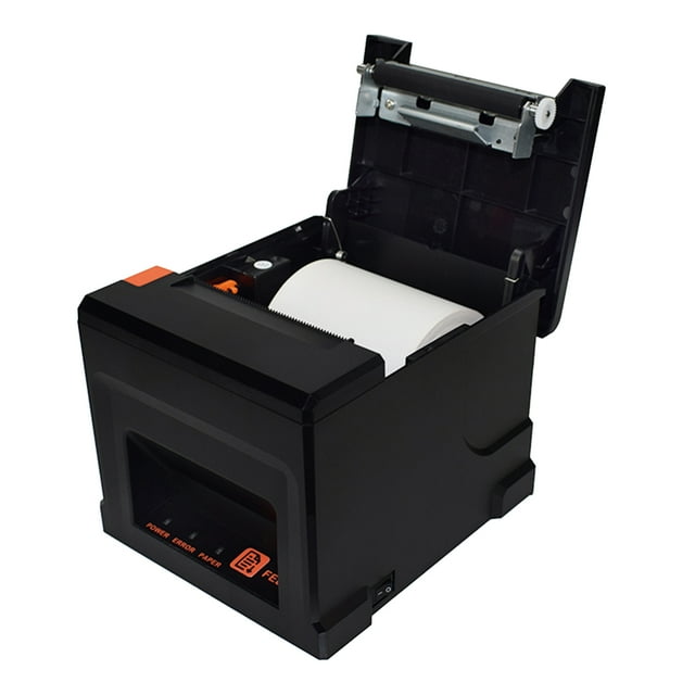 Imprimante POS Thermique pour Reçus 80mm Support d'Impression Tiroir-Caisse Système d'Exploitation Compatible pour Restaurant Supermarché