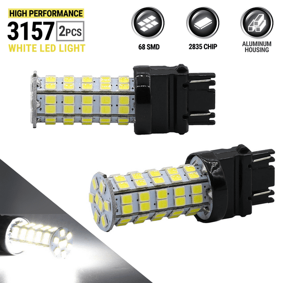 2X 40W 3157/3156 LED 6000K White Reverse Backup High Power Light Bulbs