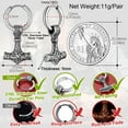 thumbnail image 6 of FaithHeart Viking Thor Hammer Earrings for Men Women Stainless Steel Norse Mythology Ear Drops Punk Jewelry Gift for Dad Grandpa Fathers Day Christmas, 6 of 10