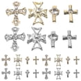thumbnail image 1 of 80pcs Cross Nail Charms Nail Rhinestones 3d Nail Gems Women Manicure Art Jewelries, 1 of 4