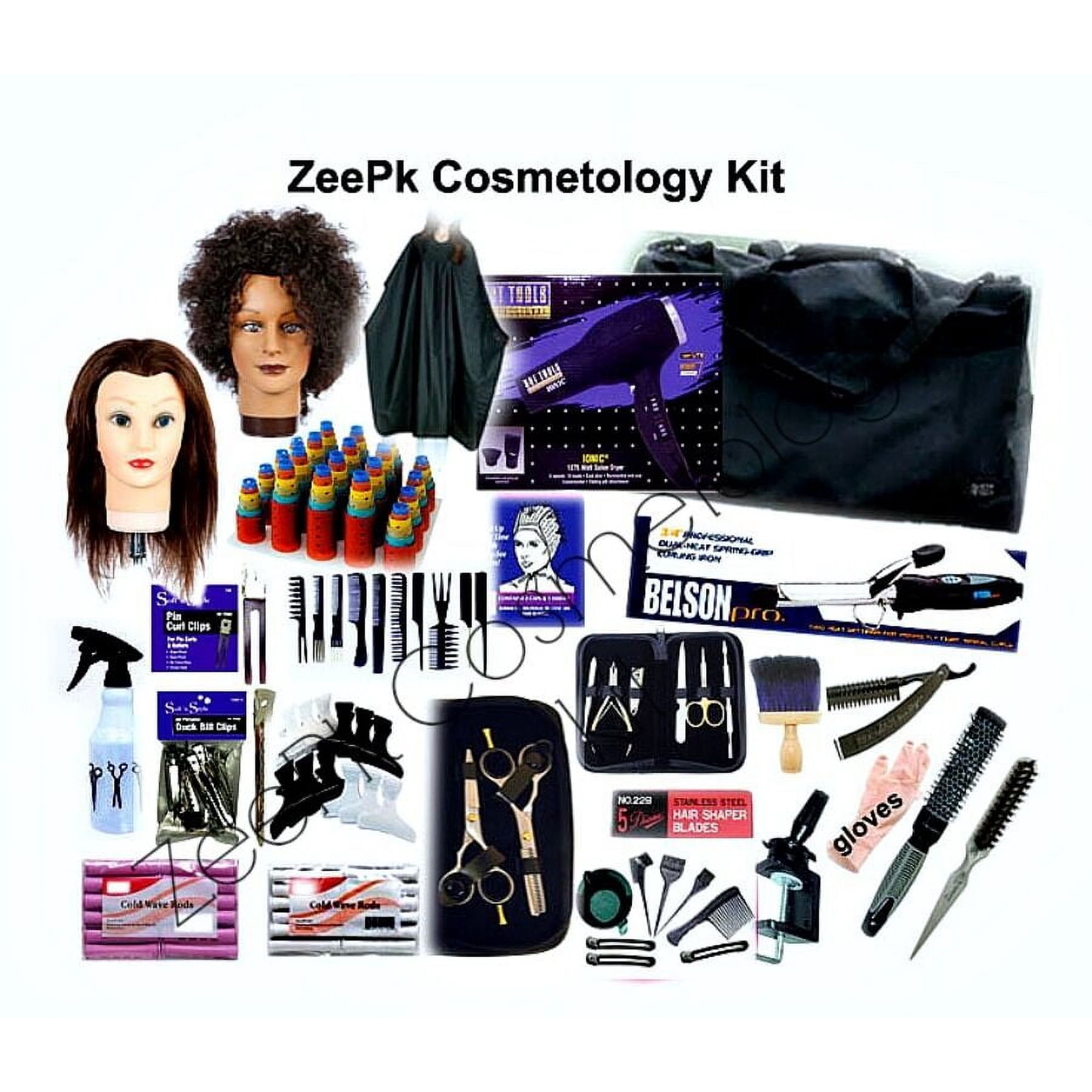 ZeePk Cosmetology School Student Kit for Hair Styling, Cutting, Beauty School
