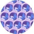 thumbnail image 1 of Ahgly Company Machine Washable Indoor Round Transitional ly Purple Area Rugs, 3' Round, 1 of 7