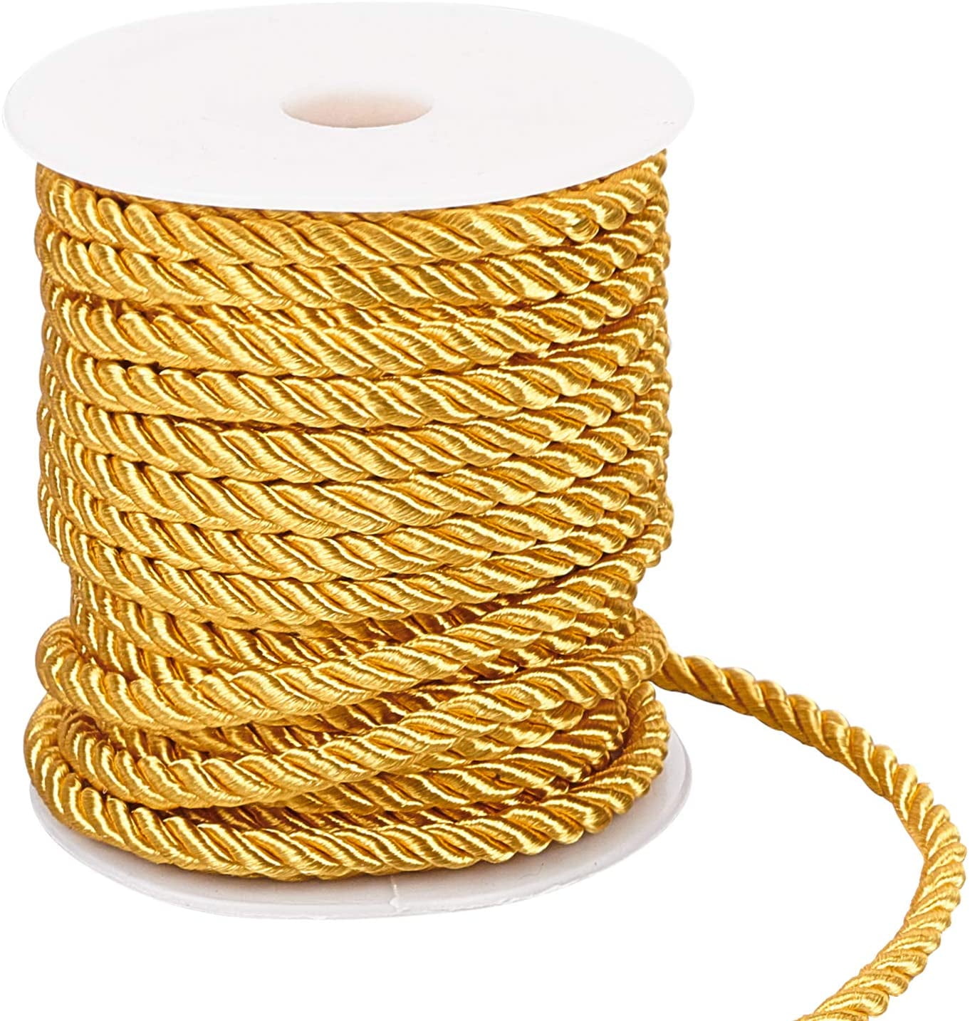 59 Feet 5mm Gold Twine Cord Rope 3 Braided Cord Thread Decorative Twisted  Satin Polyester String Thread for Home Decor - AliExpress