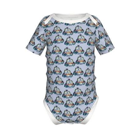 

Yiaed Police Car Print Infant Climbing Short Sleeve Onesie One-Piece Baby Bodysuit Clothes 0-12 Months -12 Months