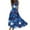 Blue, variant on Women's Elegant Sleeveless Dress with Patriotic Print, V-Neck Loose Fit Design, Long Casual Sundress for Summer Outings,Blue L