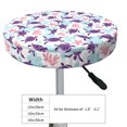 thumbnail image 4 of Balery Ornamental Turtles Velvet Round Bar Chair Cushion Cover Adjustable, Protects From Scratches And Stains, Soft & Washable Ideal For Wooden And Metal Stools - 14 Inch, 4 of 7