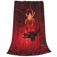 thumbnail image 2 of Pofeuu Black Spider Web With Spiders Print Ultra-Soft Micro Fleece Blanket,for Bed Or Sofa,All Season Throw Blankets Flannel Blanket-80"x60", 2 of 7