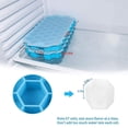 thumbnail image 2 of Paquete de 3 bandejas para cubitos de hielo, moldes para cubitos de hielo con forma de panal de silicona con tapas para whisky y cócteles, 2 of 5