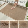 thumbnail image 6 of SIXHOME Bathroom Rugs Non Slip Bath Mat Super Absorbent Woven Braided Bathmat Thin Soft Quick Dry Bath Rugs with Rubber Backing Machine Washable Farmhouse Bathroom Mats Fits Under Door 24"x47" Beige, 6 of 8