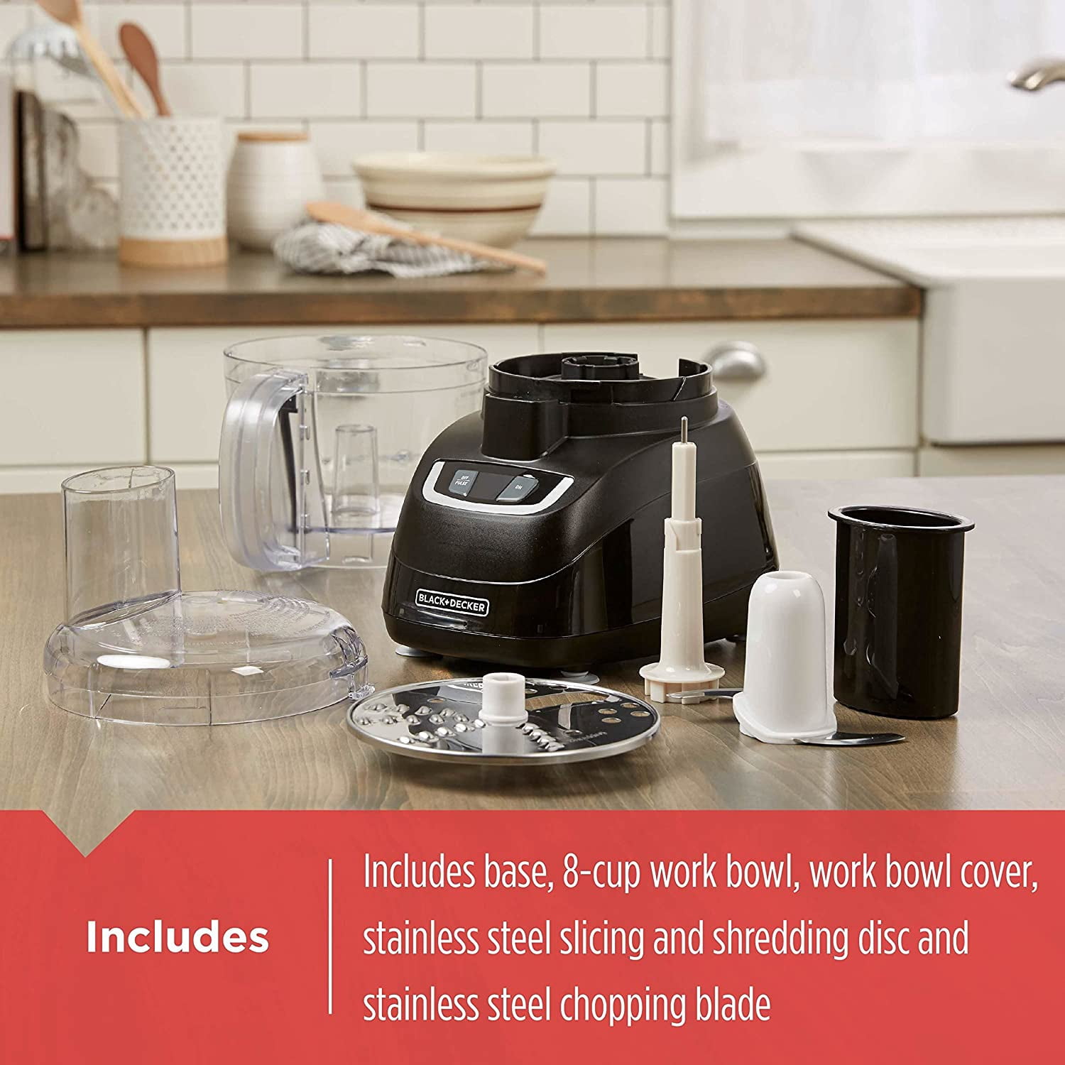 8-Cup Food Processor, Black, FP1600B