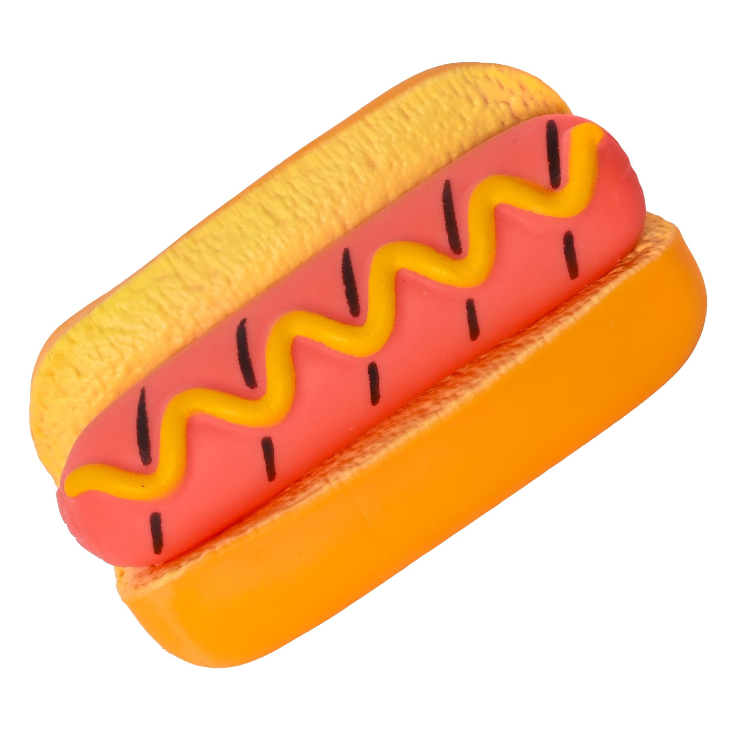 Squishies Jumbo Hot Dog Squishy Tool, Squeezy Two-Piece Therapy Gag Gift for Adults (1 Pc)