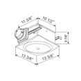 thumbnail image 4 of Aero Pure Vsf110dcmh-S 140 Cfm 0.6 Sone Ceiling Or Wall Mounted Hvi Certified Bath Fan -, 4 of 4