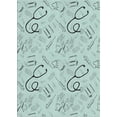 thumbnail image 1 of Ahgly Company Indoor Rectangle Patterned Light Slate Blue Novelty Area Rugs, 5' x 7', 1 of 6