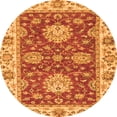 thumbnail image 1 of Ahgly Company Indoor Round Oriental Orange Traditional Area Rugs, 5' Round, 1 of 4