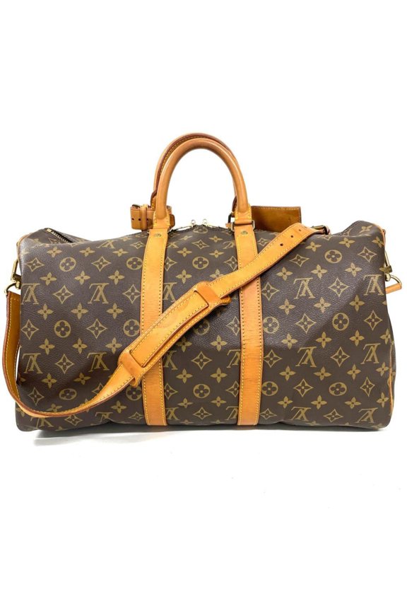 Pre-Owned Louis Vuitton Keepall 45 Bandoulire Boston Bag, Monogram Canvas, M41418, Brown,...