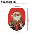 thumbnail image 5 of ZIATUBLE Christmas Seniors Toilet Lid Dust Cover with Stretch Edges Decorative Toilet Seat Covers Lids Elongated Lids Universal for Most Toilet Bowl Lids giftss, 5 of 6