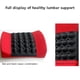 thumbnail image 5 of Cojín de masaje lumbar para asiento de coche - Soporte de respaldo de cuero de tela rojo y negro con vibración - 33x30x10cm, 5 of 7
