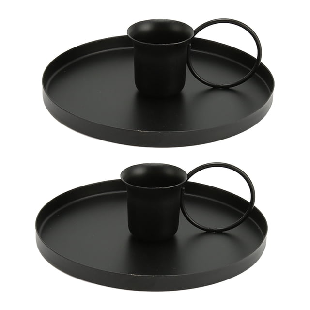 Oubit Iron Candle Holder,2pcs Retro Iron Candle Candlestick Holder Candle Stand Revolutionary Design