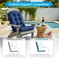 thumbnail image 2 of Millsilo Outdoor Rocking Chair Cushion 44" x 19" x 4", High Back Patio Rocker Replacement Cushion, Water-Repellent, UV Fade-Resistant, Non-Slip Bottom, Blue, 2 of 7