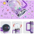 thumbnail image 5 of 40 Oz Mermaid Tumbler with Handle and Lid Straw, Lavender Fish Scale Stainless Steel Travel Cups Birthday Mermaid Lover Gifts for Women Girls (1PC), 5 of 6