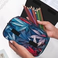 thumbnail image 6 of Kdxio Red And Blue Leaves for Double Compartment Pen Case Oxford Organizer with Zipper Pockets for Students Artists, 6 of 7
