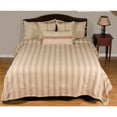 thumbnail image 2 of Home Collections by Raghu 94x104 Grain Sack Stripe Oat-Barn Red Bed Cover Queen, 2 of 2