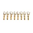 thumbnail image 1 of Brass gold plated Y-type fork speaker plug or screw fork connector adapter, 1 of 5
