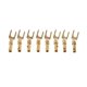 thumbnail image 1 of Brass gold plated Y-type fork speaker plug or screw fork connector adapter, 1 of 5