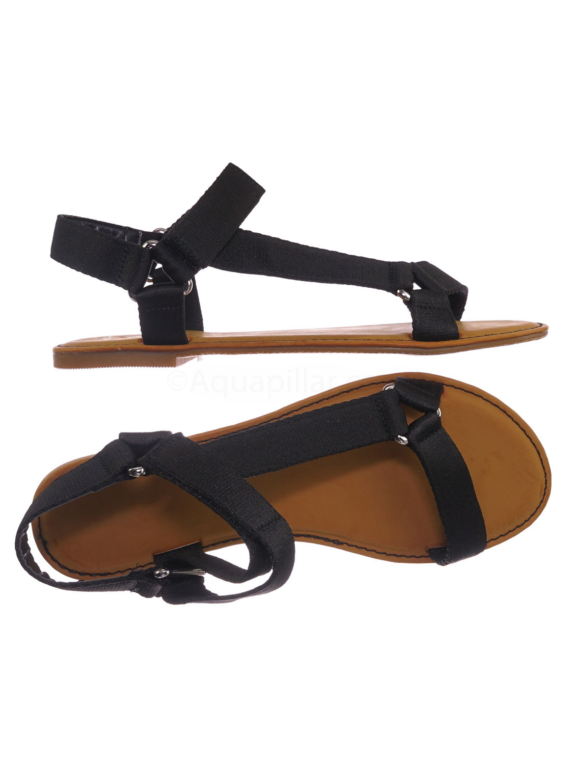 Bamboo Thrive44 by Bamboo, Sporty Hook And Loop Sandal Women Knit