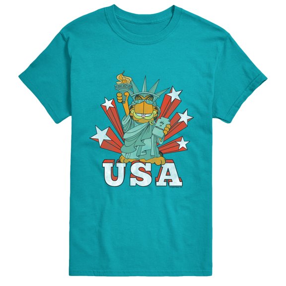 Garfield - USA Statue Men's Short Sleeve Graphic T-Shirt