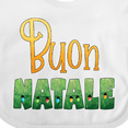 thumbnail image 4 of Inktastic Buon Natale Christmas Tree Lights Boys or Girls Baby Bib, 4 of 4