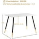 thumbnail image 2 of Mesa de Comedor Marble para 4 a 6 Personas 110CM Mesa de Cocina Rectangular con Patas de Dorado,Moderno FurnitureR Moderno Rectangular Mesa, 2 of 5