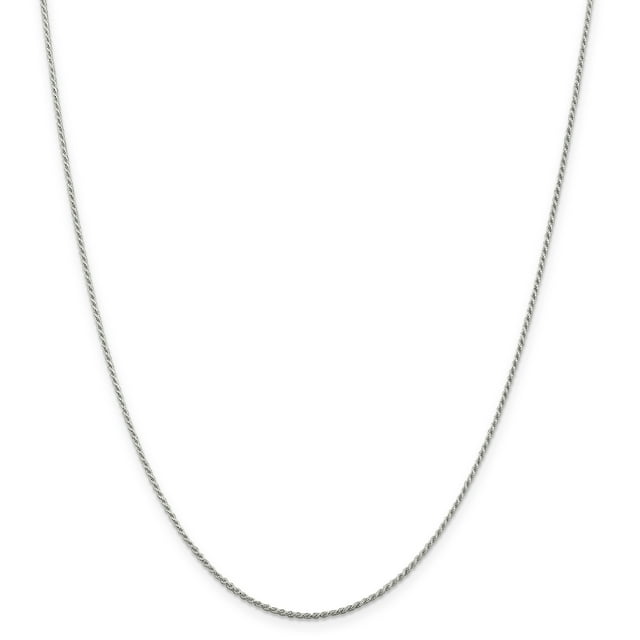 Sterling Silver 1.1mm Diamond-cut Rope Chain (Weight: 2.49 Grams, Length: 20 Inches)