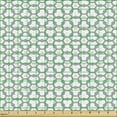 thumbnail image 2 of Ambesonne Floral Fabric by the Yard Upholstery, Pastel Tone Art Shapes, 3 Yards, Pale Green and White, 2 of 5